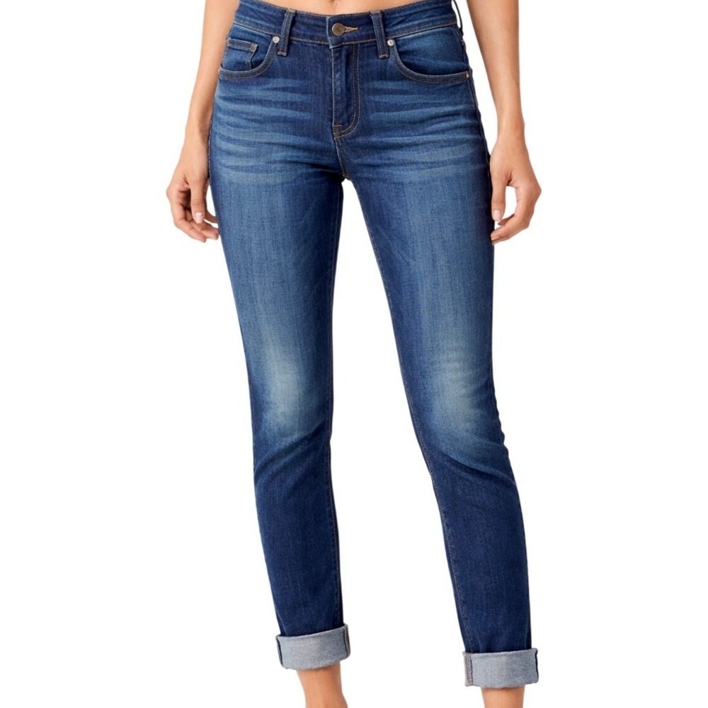 Rag & Bone Jean Womens Yesler Skinny Jeans Indigo Blue Cuffed Hem Luxury Size 27